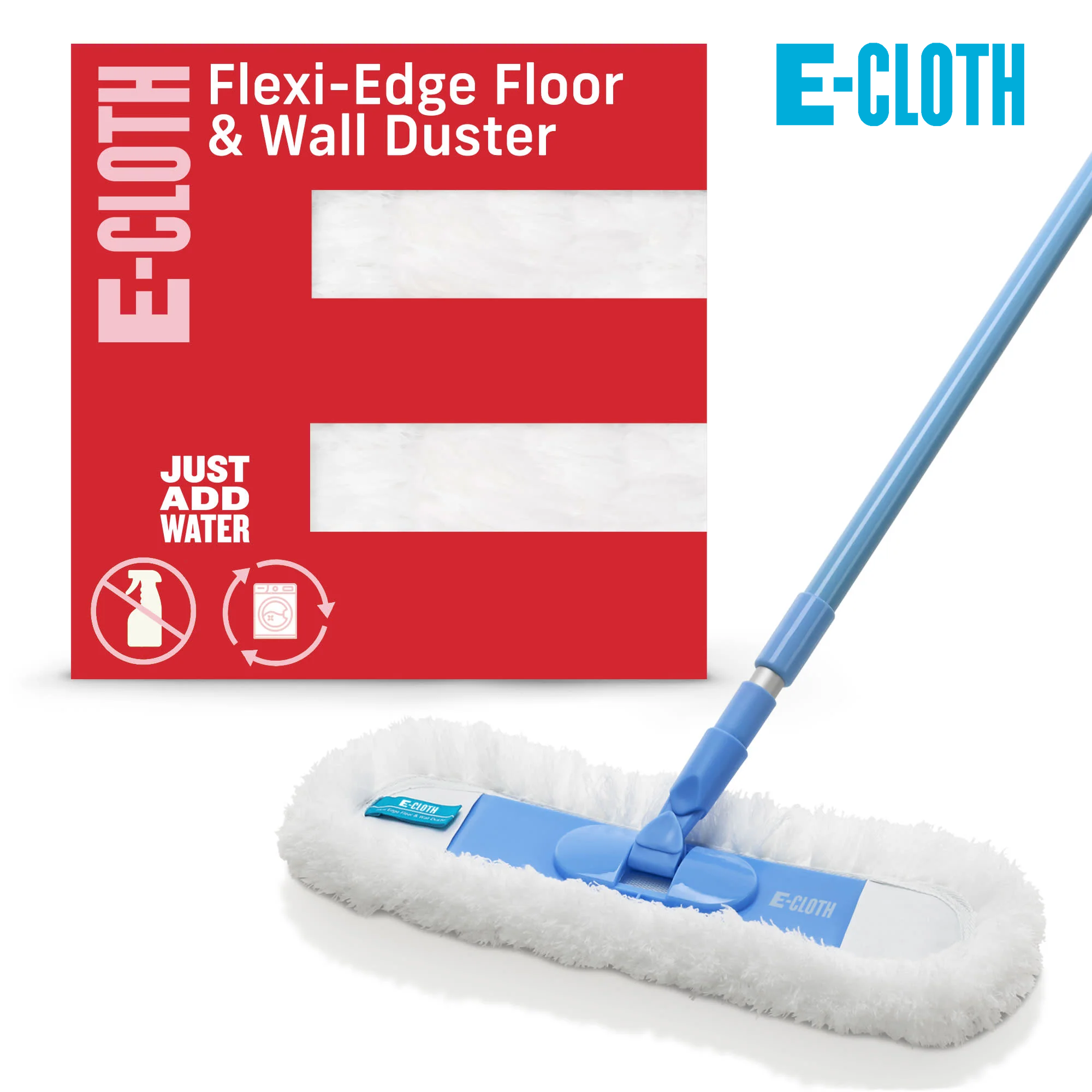 Eco Flexi Edge Floor & Wall Duster with Telescopic Handle