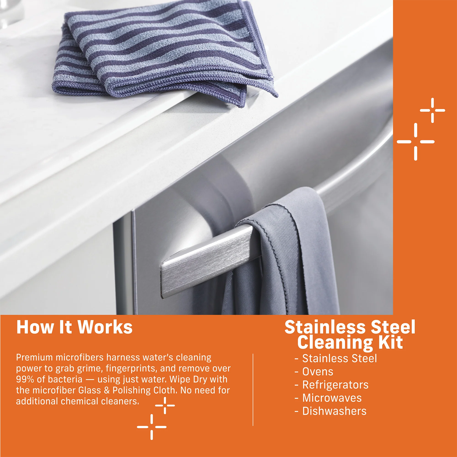 Stainless Steel Eco Cleaning Cloth Pack