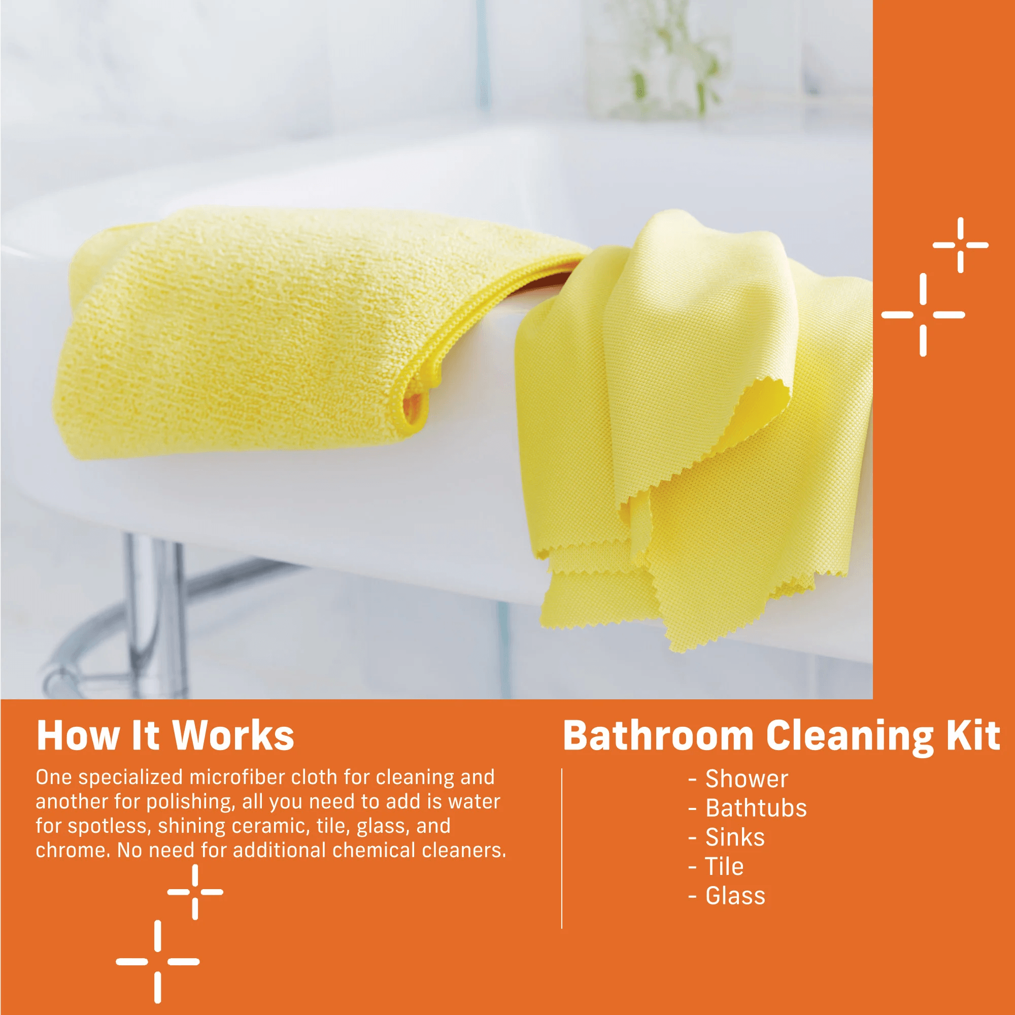 Bathroom Eco Cleaning Cloth Pack