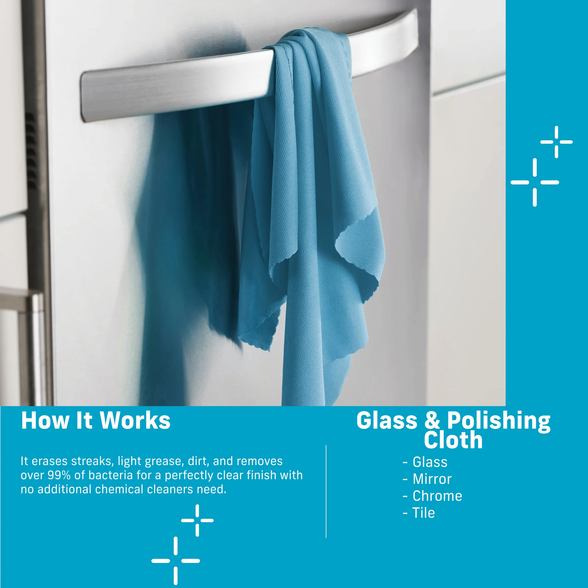 Glass and Polishing Eco Cleaning Cloth